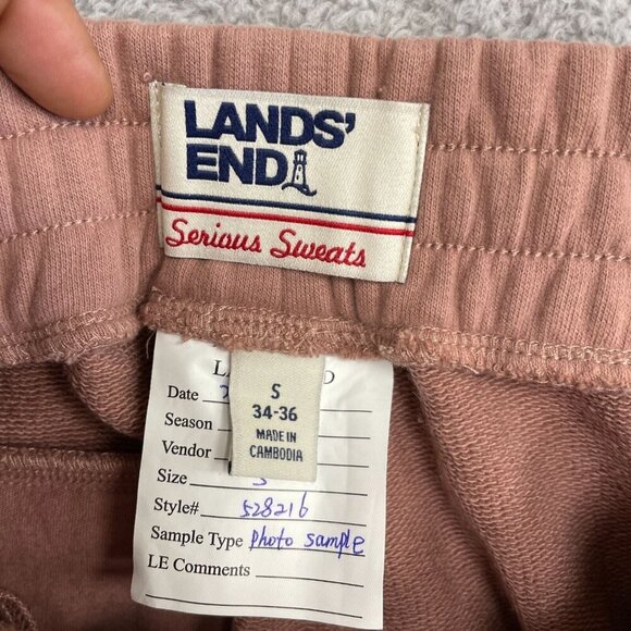 NEW Lands' End Men's S Mauve Quartz French Terry Sweat shorts - Picture 4 of 6